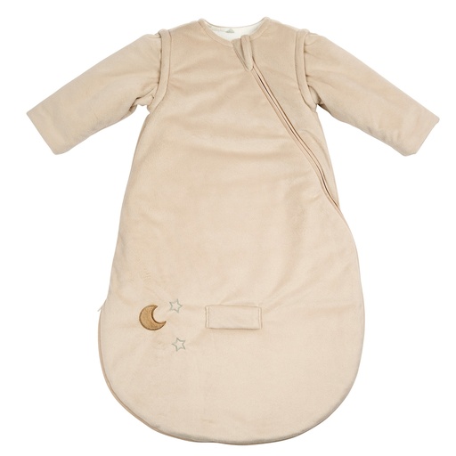 [592677] Nattou | Slaapzak Loulou Afneembare Mouwen Velours 2.5TOG Zandkleur 70cm