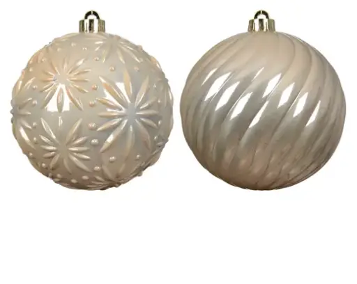 [592766] Decoris | Kerstbal Polystyreen Shiny Parel Assortiment Ø15cm