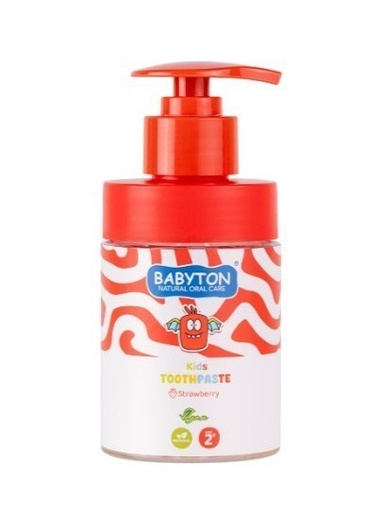 [592931] Babyton | Tandpasta Fluoride Kids Aardbei Pompflacon 2+ 200g