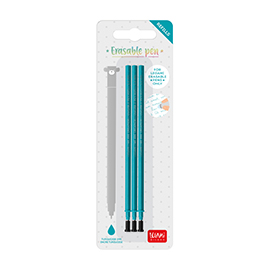 [593218] Legami | Balpen Vulling Refill for Erasable Pen Gel Schrijfdikte:0,7mm Turquoise 3-pack 