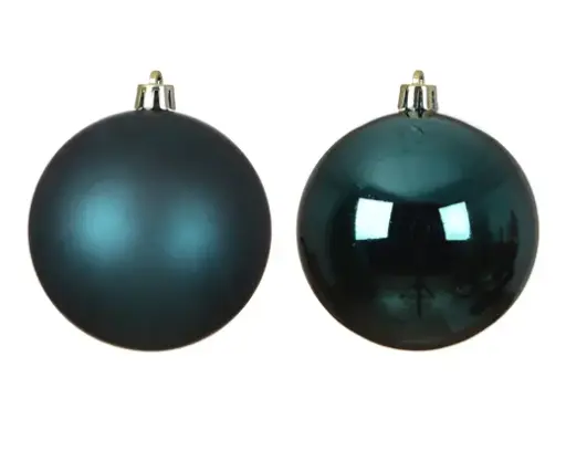 [593406] Decoris | Kerstbal Polystyreen Mix Emerald Ø8cm 6-pack