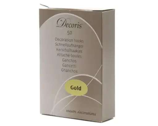 [593439] Decoris | Haakjes vr Kerstboom Goud 50-pack 