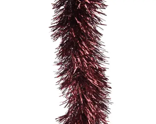 [593449] Decoris | Slinger Guirlande Pet Lametta Ossenbloed Ø10x270cm