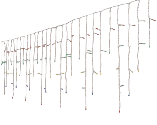 [593760] Lumineo | Verlichting Led Icicle Twinkle In/Outdoor 490 Leds Transparant/Multicolor Snoer Transparant 2000x50cm