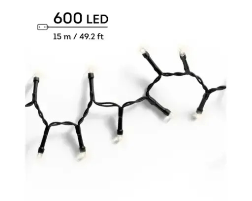 [593903] Lumineo | Verlichting Led Durawise Compact Twinkle Outdoor Zwart/Warm Wit 1498cm