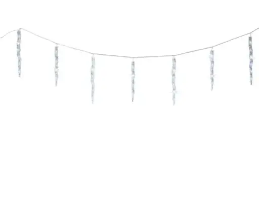 [593906] Lumineo | Verlichting Led Icicle Lights Flashing Effect Transparent/Koel Wit 360x39cm Buiten