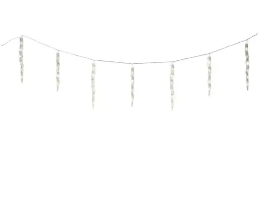 [593907] Lumineo | Verlichting Led Icicle Lights Flashing Effect Transparent/Warm Wit 360x39cm Buiten