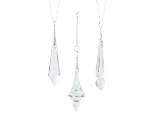 [593908] Decoris | Hangfiguur Kristal Iris Transparant Ø3x12,5cm Assortiment