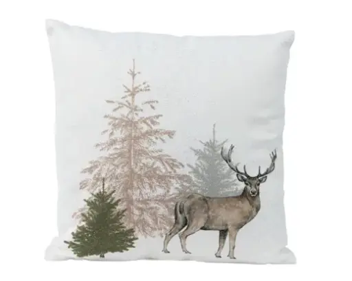 [594108] Decoris | Sierkussen Hert Wit 45x45x10cm