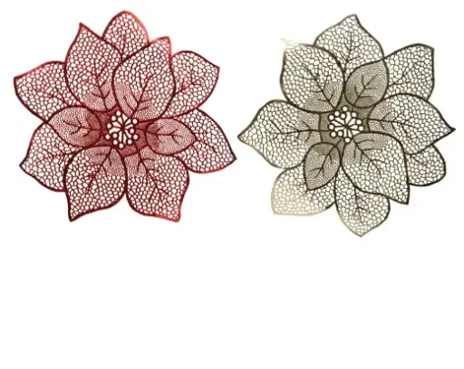 [594194] Decoris | Placemat Pvc Poinsettia Ø44cm Assortiment