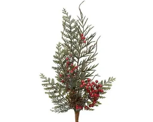 [594264] Everlands | Sierstuk Glitter Groen/Rood 7x15x50cm