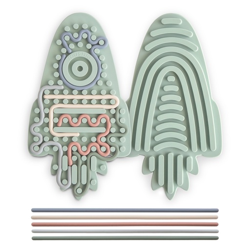 [594330] Mushie | Interactief Speelgoed Silicone Sensory Toys Rocket