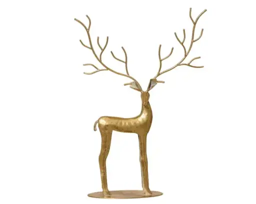 [594455] Decoris | Beeld Hert Ijzer Antique 25x8x37cm