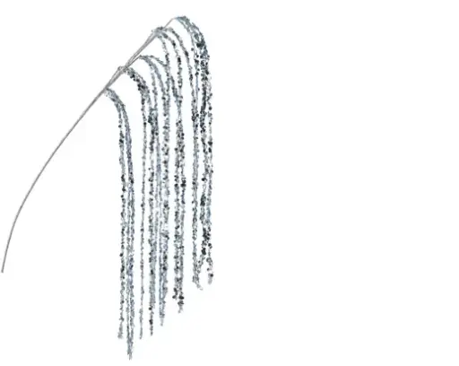 [594471] Decoris | Siertak Glitter Plastic Ijsblauw 7x3x65cm