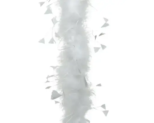 [594521] Decoris | Slinger Boa Veer Fluffy Wit Ø6x184cm