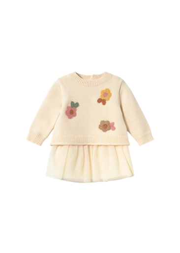 Mayoral | Jurk Girls Cream 2-delig