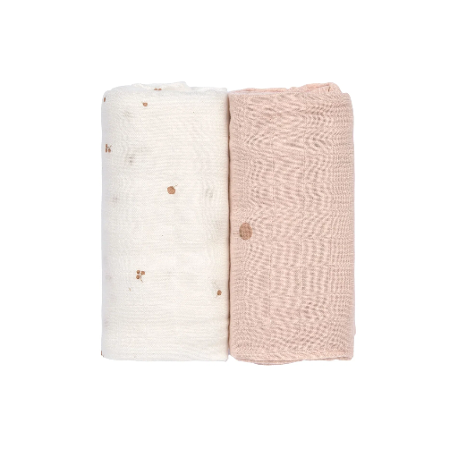 [594735] Laessig l Tetra Doek Cozy Loved Ones Macaron Heavenly Soft Swaddles 80x80cm 2-pack 