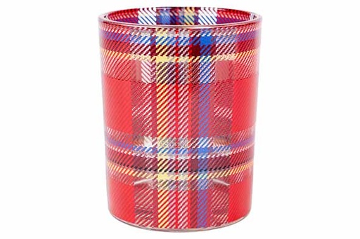 [594881] Cosy & Trendy | Theelichthouder Checkers Glas Ø10x12cm