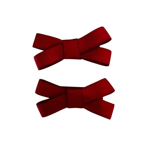 [595261] Busy Lizzie | Haarspeld Bow Burgundy 2-pack