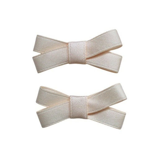 [595263] Busy Lizzie | Haarspeld Bow Offwhite 2-pack
