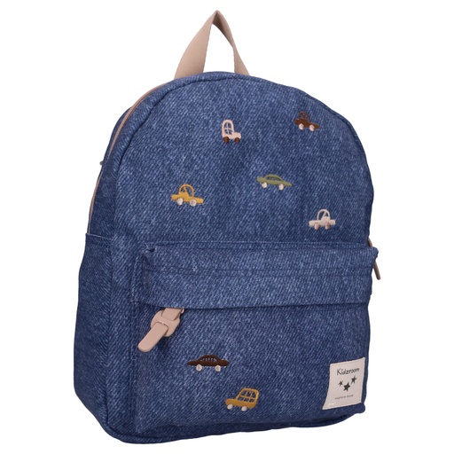 [595273] Kidzroom | Rugzak Blossom And Bows Auto Blauw 31x26x9cm