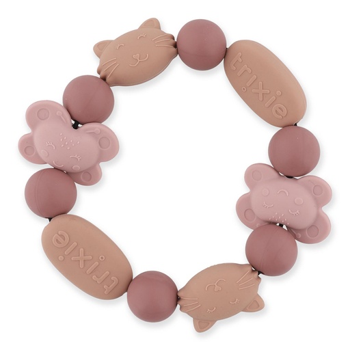 [596863] Trixie | Bijtring Mrs. Cat & Mrs. Butterfly Siliconen Roze Ø12x2cm