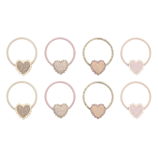 [596961] Mimi & Lula | Haarelastiek Scalloped Hear Hair Ties 8-pack