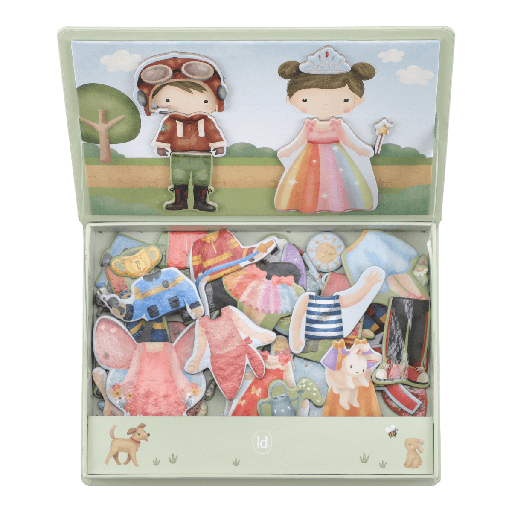 [597334] Little Dutch | Magnetisch Speelbord Jim & Rosa Magnetisch Speelbord Karton +36m