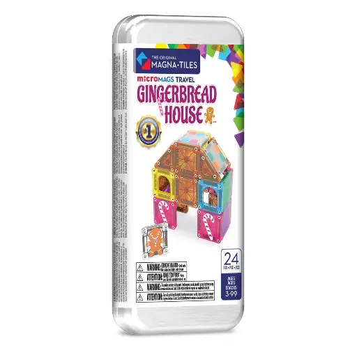 [597376] Magna-Tiles | Magnetische Blokken Travel Set Micromags Ginger Bread 24-delig