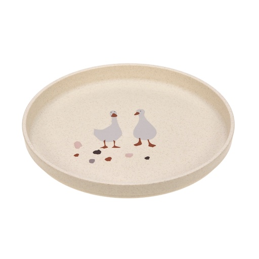[400485] Laessig | Plat Bord Tiny Farmer Sheep/ Goose Nature Ecru PP/Cellulose
