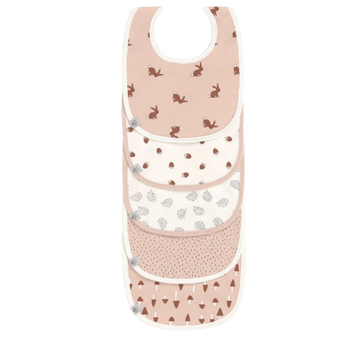 [425112] Laessig | Slabbetje Little Forest Rabbit Value Pack Velcrosluiting 5-pack