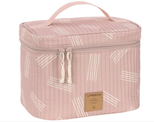 [425193] Laessig | Toilettas Nursery Caddy To Go Stripes Rose Polyester Rits