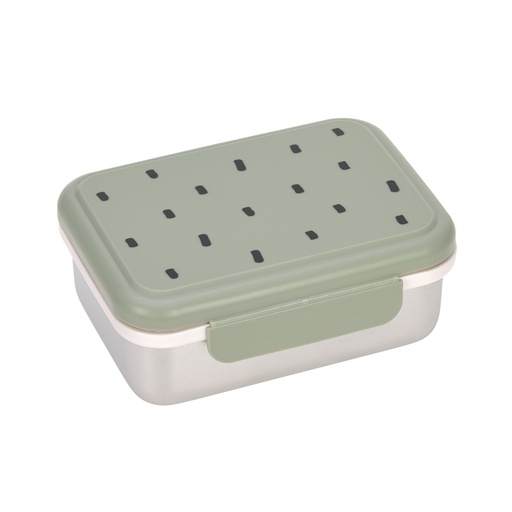[438041] Laessig | Brooddoos Happy Prints Lunchbox Light Olive RVS Groen  