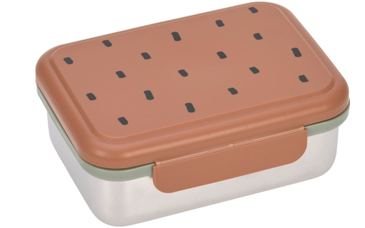 [438042] Laessig | Brooddoos RVS Happy Prints Caramel 