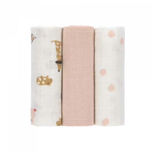 [451450] Laessig l Tetra Doek Swaddle & Burp Blanket L 85x85cm  Little Mateys spicey 3-pack