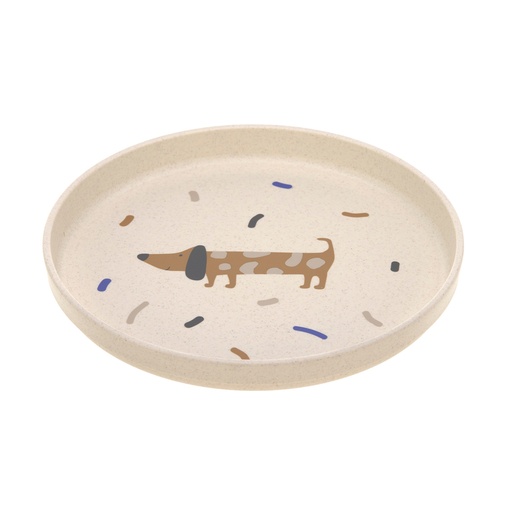 [451463] Laessig | Plat Bord Little Mateys Royal Blue Print Hond PP/Cellulose