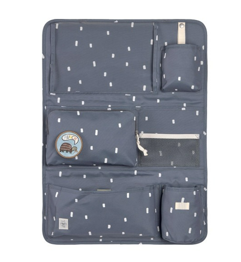 [463484] ORGANISER VOOR IN DE WAGEN, Happy Prints, Car Wrap-to-Go, midnight blue, aop motief, met 8 vak(ken), 44x56cm,2023