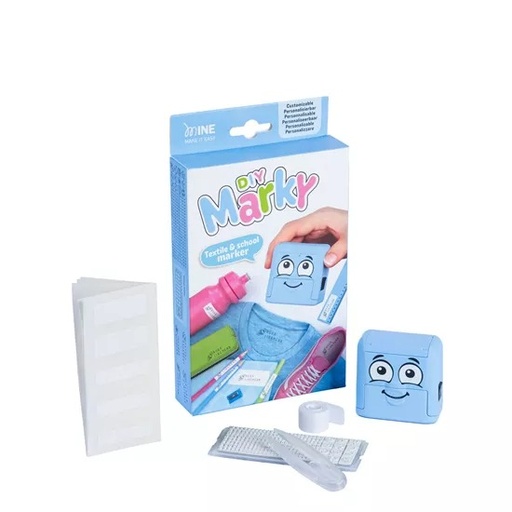 [503343] Marky DIY | Stempel met Inkt Blauw 3 Lijnen