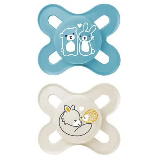 [474147] Mam | Fopspeen Start Silikon Blauw 0-2M