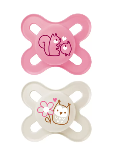 [474156] FOPSPEEN, 0-2m, Pure, Start, sil, girl, o/p, roze/ecru, siliconen speen, ortho/physio, 2 stuk(s), 2023