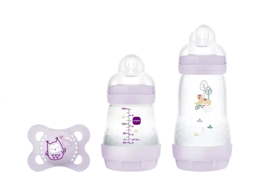 [475106] FLESVOEDING STARTERSET, S, lilac, Starter Set, 1 x fles 160ml /1 x 260ml in PP/1 x fopspeen Start, 2023/2024