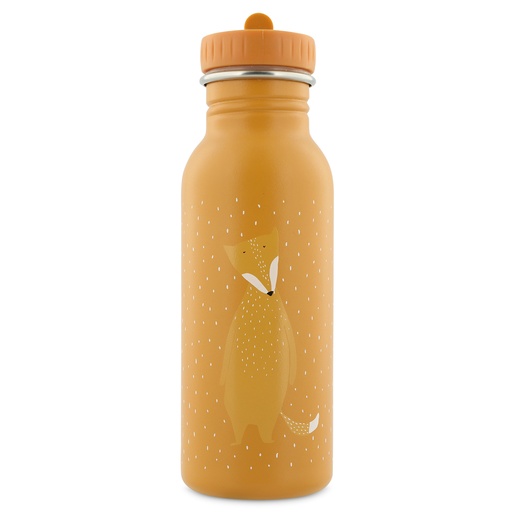 [378123] DRINKBEKER, 500ml, Mr. Fox, rusty orange, uni/print vos, alu, deksel, drinktuit, drinkfles, School (041)