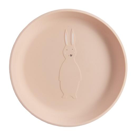 [439972] Trixie | Plat Bord Mrs. Rabbit Siliconen Roze 18x2,5cm