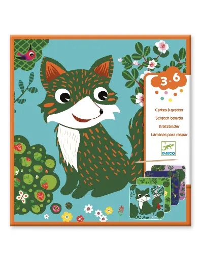 [94687597] Djeco | Knutselset Kraskaarten Kleine Dieren 3-6Y