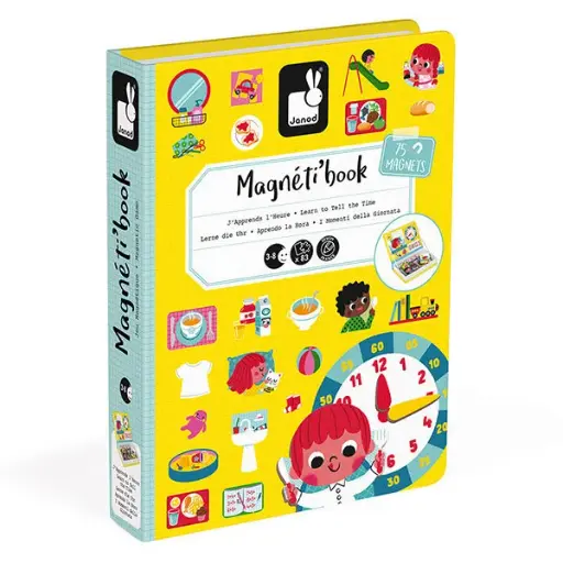 [98975547] Janod magneetboek klok oefenen 83st 3-8jr