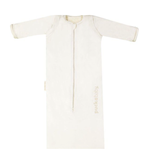 [437205] SLAAPZAK, 100cm, LM, 0.5/2.5TOG, pure, ecru, Bag 4 Seasons, fleece/katoen, met afneembare wantjes, Little Human