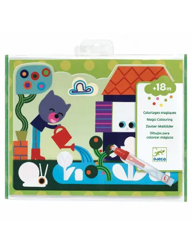 [106477490] Djeco | Kleurboek Verborgen In De Tuin Kleuren met Water   