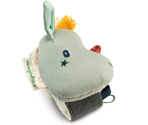 [453532] Lilliputiens | Rammelaar Joe Armbandrammelaar Textiel Groen +3M 