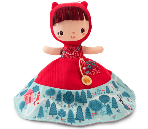 [453535] Lilliputiens | Handpop Omkeerbare Vertelpop Roodkapje Roodkapje/Oma/Wolf Textiel +12M H27cm