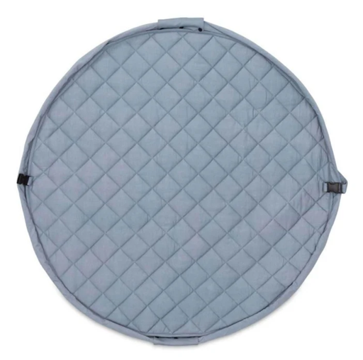[425265] Play & Go | Opbergzak/Speeltapijt Organic Soft Dusty Blue Matelassé Rond Biologisch Katoen H2 Dia120cm Opvouwbaar 